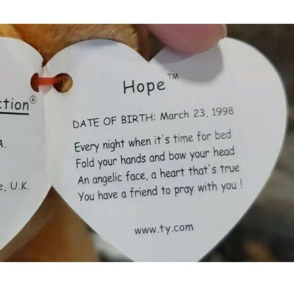 Ty Beanie Baby Hope - Picture 3 of 7
